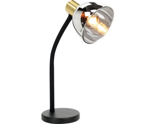 Lampă de birou cu abajur, braț flexibil și bază rotundă