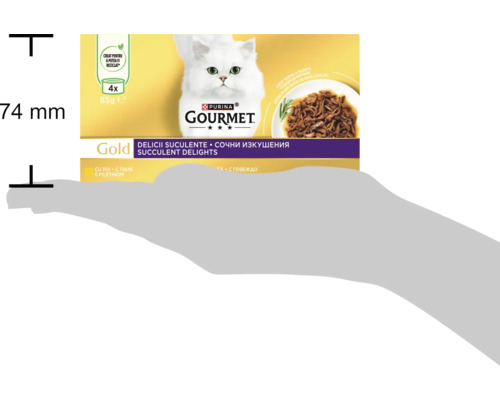 Purina Gourmet Gold hrană pentru pisici, pachet de 4