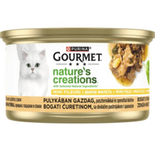 Conservă hrană pentru pisici Purina Gourmet Nature's Creations cu curcan, păstârnac și spanac