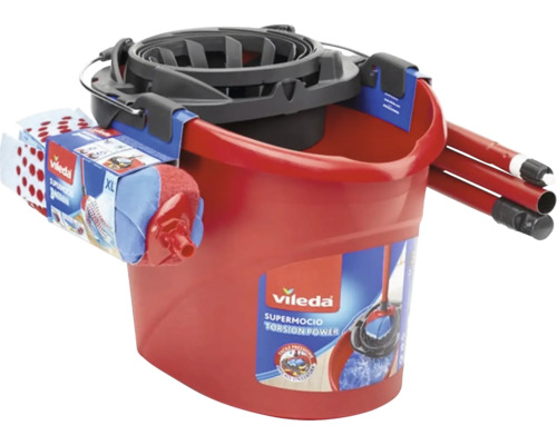Găleată Vileda cu storcător, mop și mâner telescopic