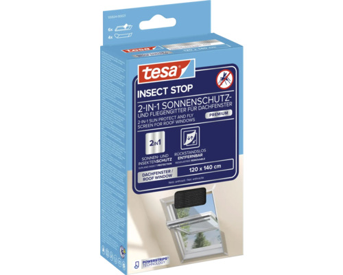 Tesa Insect Stop protecție solară și plasă de țânțari pentru ferestre de mansardă ambalaj