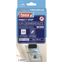 Tesa Protecție împotriva insectelor 2 în 1 protecție solară și plasă de țânțari pentru ferestre de mansardă, 120 x 140 cm