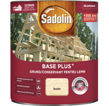 Sadolin Base Plus grund și conservant pentru lemn exterior, incolor, protejează și impregnează suprafețele din lemn, cum ar fi garduri și case.