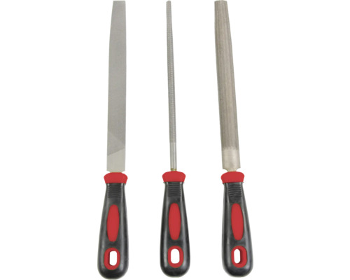 Trei pile cu mânere pentru prelucrarea metalelor