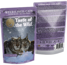 Hrană pentru pisici sterilizate Taste of the Wild pastă, rețetă fără cereale, plic de 85 grame.