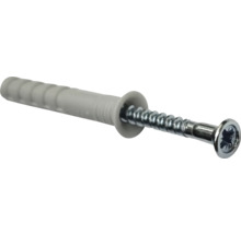 Diblu cu cui din plastic cu șurub-cui din metal.