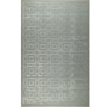 Covor dreptunghiular cu model geometric de pătrate, cu fir scurt, covor țesut.