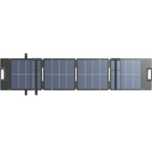 Panou solar EcoFlow pliabil cu patru module solare și mânere de transport integrate pentru alimentare electrică mobilă.