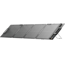 Panou solar portabil EcoFlow cu patru segmente pliabile și suport integrat.