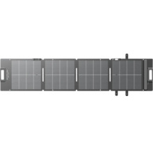 Panou solar portabil pliabil EcoFlow Light de 110 Watt cu patru segmente și mânere de transport.