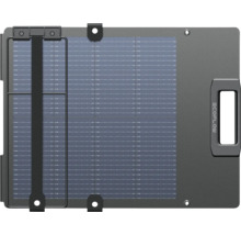 Panou solar portabil EcoFlow cu mâner integrat și orificii de fixare pentru alimentarea cu energie mobilă.