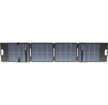 Panou solar pliabil EcoFlow cu patru secțiuni, mânere integrate și suporturi pentru generarea de energie portabilă.