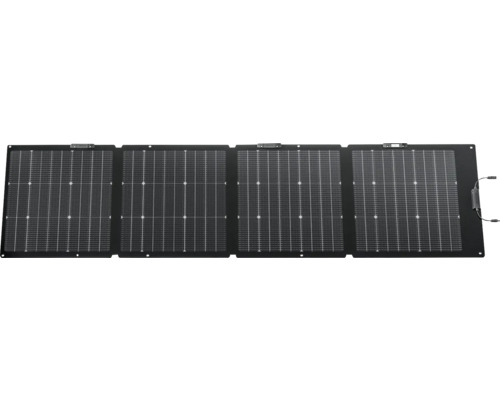 Panou solar pliabil cu patru module monocristaline pentru alimentare mobilă.