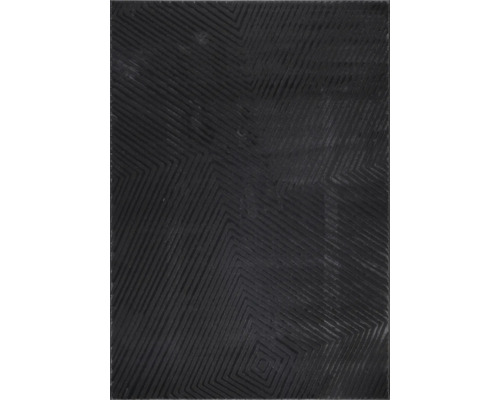 Covor modern Croff antracit 200x290 cm Covor negru cu model liniar geometric în formă dreptunghiulară.
