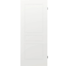 Ușă de interior albă cu trei panouri rectangulare.