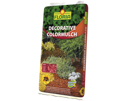 Mulci colorat decorativ Floria de culoarea cărămizii, sac de 70 litri pentru amenajarea grădinii și a straturilor, calitate profesională.