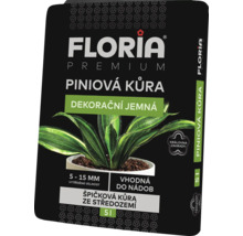 Sac de 5 litri de scoarță de pin Floria Premium, decorativă fină, granulație 5 până la 15 milimetri, potrivită pentru ghivece.