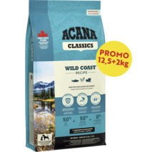 Hrană pentru câini Acana Classics Wild Coast, 14,5 kilograme, cu somon și hering crud, pentru toate rasele și toate etapele de viață.