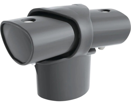 Conector în T din plastic pentru țevi rotunde.