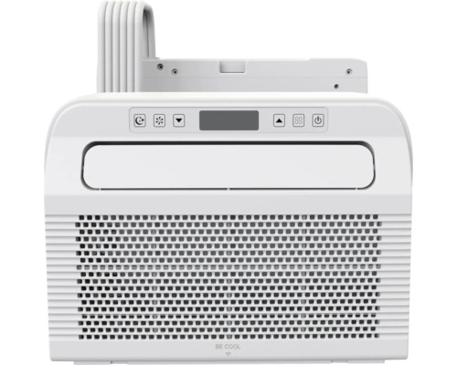 Aparat de aer condiționat mobil BE COOL cu afișaj digital, panou de control și grilă mare de ventilație.