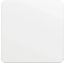 Întrerupător fără fir sau placă de acoperire albă pătrată cu colțuri rotunjite.