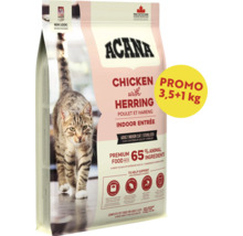 ACANA Indoor Entrée hrană pisici pui și hering pentru pisici sterilizate de interior, 4,5 kilograme, promoție 3,5 plus 1 kilogram
