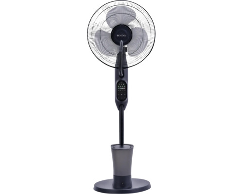 Ventilator cu picior BE COOL cu funcție de pulverizare și rezervor de apă.