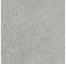 Placă ceramică porțelanată cu aspect de beton și granulație fină.