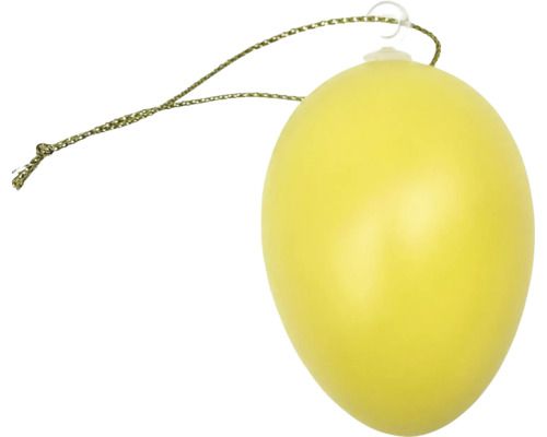 Ou decorativ galben pentru suspendare cu un șnur subțire.
