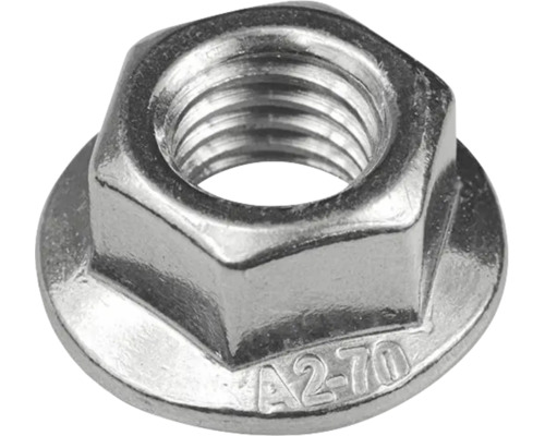 Piuliță hexagonală cu flanșă din oțel inoxidabil A2-70.