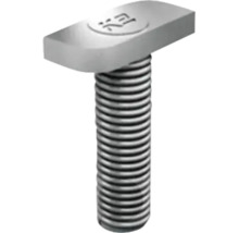 Șurub cu cap ciocan din metal cu cap plat și filet complet.