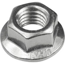 Piuliță hexagonală cu flanșă din oțel inoxidabil A2-70.