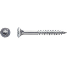 Șurub metalic cu cap înecat, filet parțial și amprentă Torx.