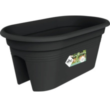 Ghiveci pentru balcon elho din plastic pentru balustradă, negru.