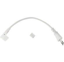 Cablu de conectare alb pentru benzi LED cu ștecher și conector.