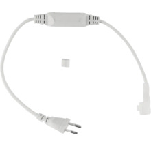 Cablu de alimentare alb cu ștecher euro și conector pentru benzi LED