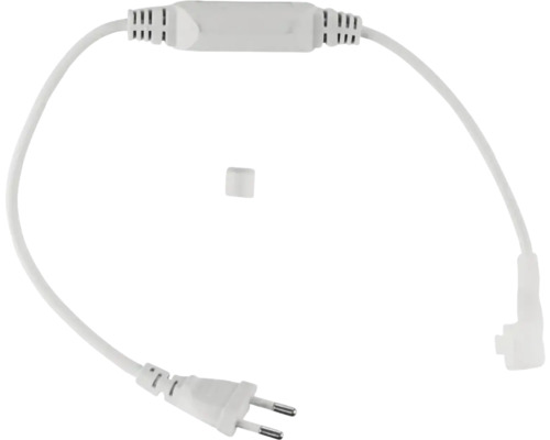 Cablu de alimentare alb cu ștecher euro și conector pentru benzi LED