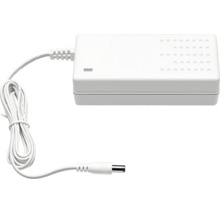 Transformator electronic alb cu cablu de conectare și mufă DC pentru alimentare electrică.