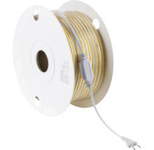 Bandă LED COB pe rolă albă cu ștecher pentru utilizare la interior