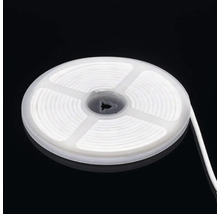 Bandă LED flexibilă cu aspect de neon pe o rolă din plastic.