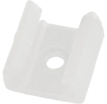 Suport pentru coliere de cablu din plastic pentru înșurubare în alb.