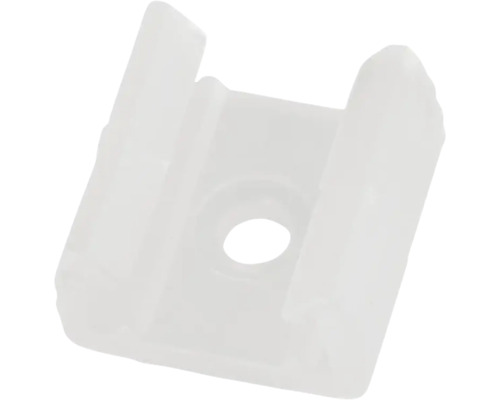 Suport pentru coliere de cablu din plastic pentru înșurubare în alb.