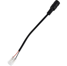 Cablu adaptor pentru benzi LED cu mufă DC și conector transparent.