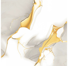 Design de marmură abstractă cu accente fluide în aspect auriu.