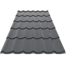 Tablă de acoperiș din oțel cu profil de țiglă în culoarea antracit