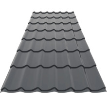 Tablă metalică pentru acoperiș cu profil de țiglă.