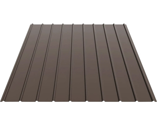 Tablă cutată din metal maro pentru acoperiș și perete