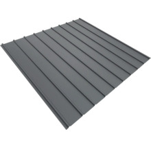 Tablă profilată din metal de culoare antracit pentru acoperiș și fațadă