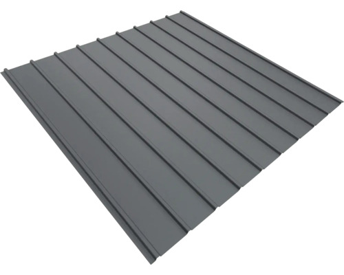 Tablă profilată din metal de culoare antracit pentru acoperiș și fațadă