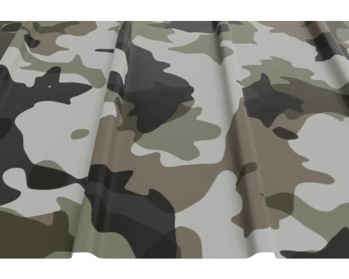 Tablă profilată cu model de camuflaj pentru acoperiș și perete